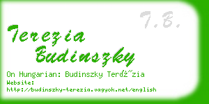 terezia budinszky business card